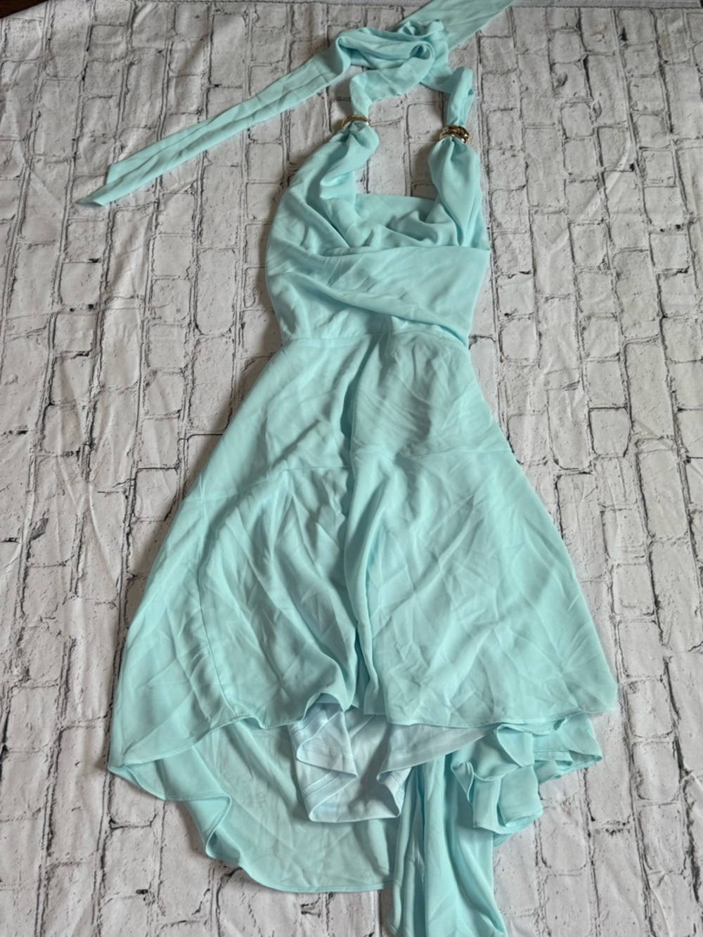 Mint Halter Chiffon Dress - Elegant Women's Summer Dress